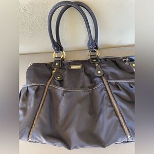 Storksak Olivia Black Nylon Diaper Bag